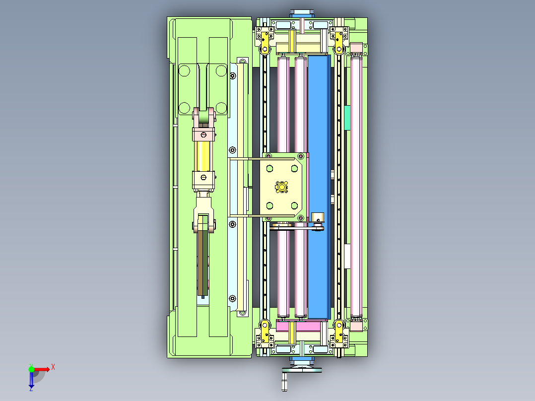 自动裁剪机俯视图