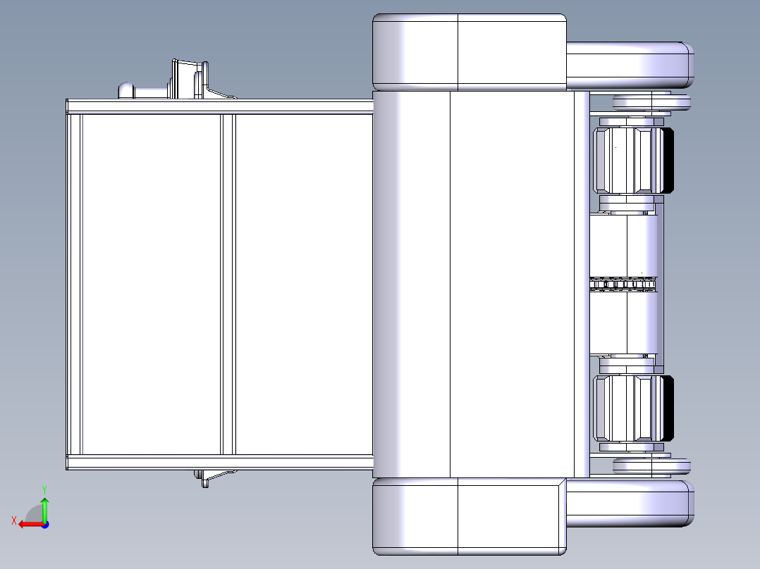 履带式爬楼梯电动轮椅设计-含三维catia图后视图