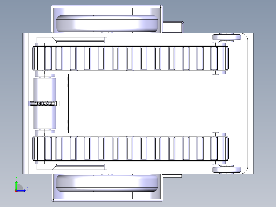 履带式爬楼梯电动轮椅设计-含三维catia图左视图