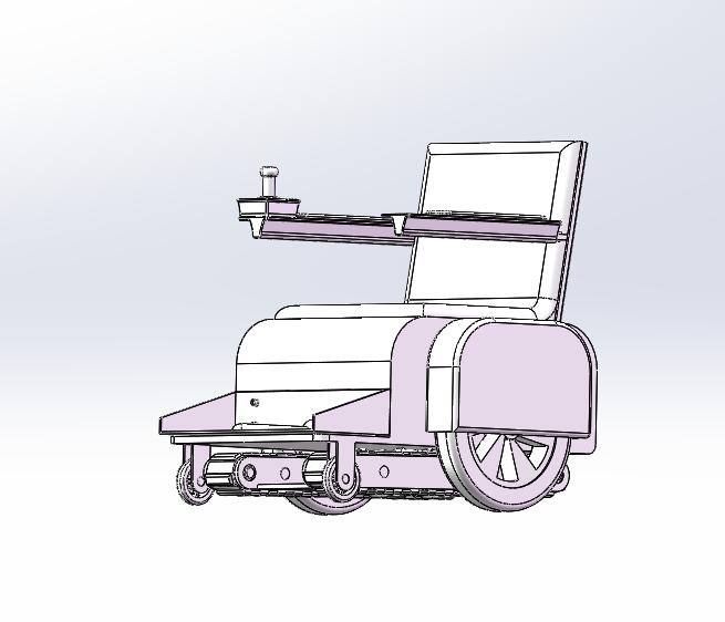 履带式爬楼梯电动轮椅设计-含三维catia图