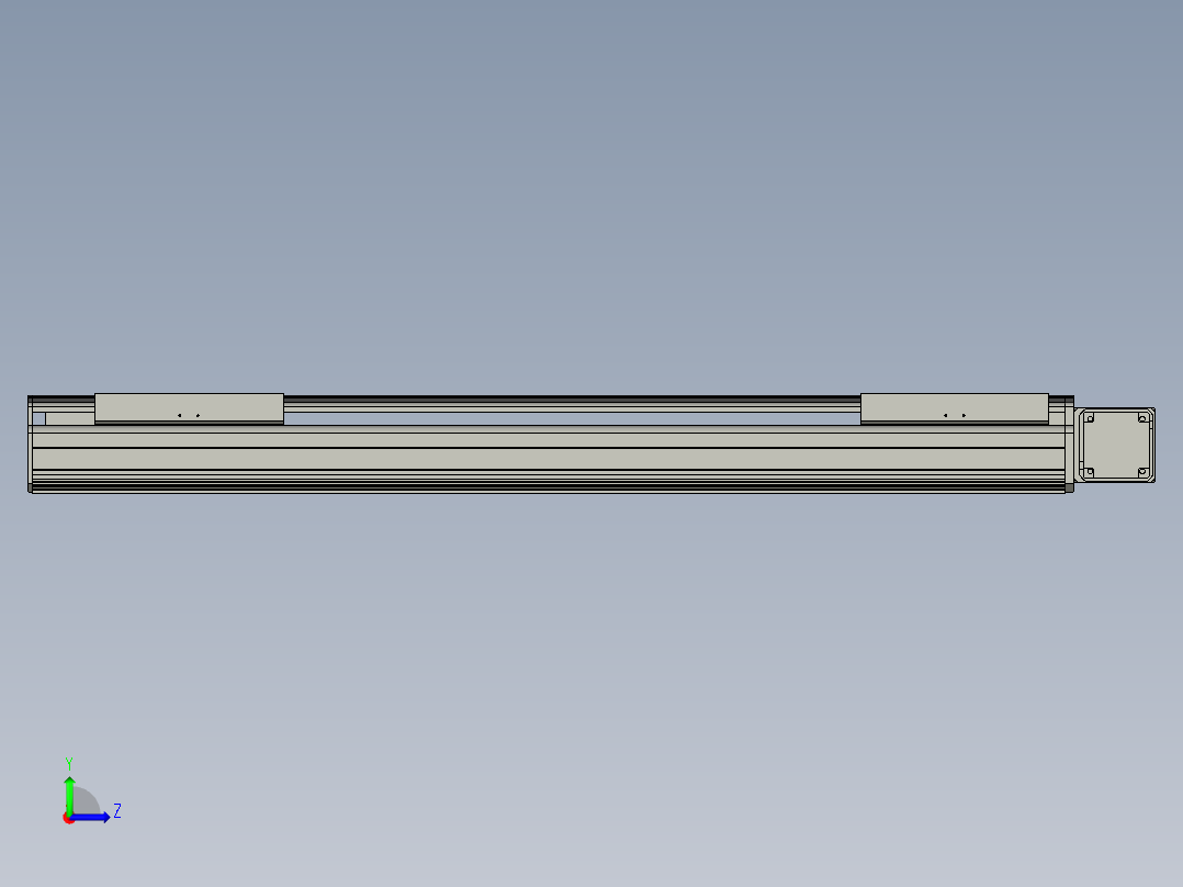 直线模组LHB21-L40-S900-R(B)设计图纸左视图