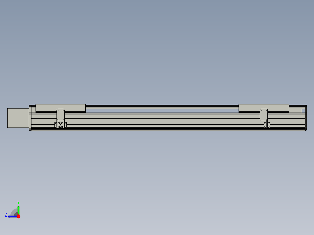 直线模组LHB21-L40-S900-R(B)设计图纸右视图