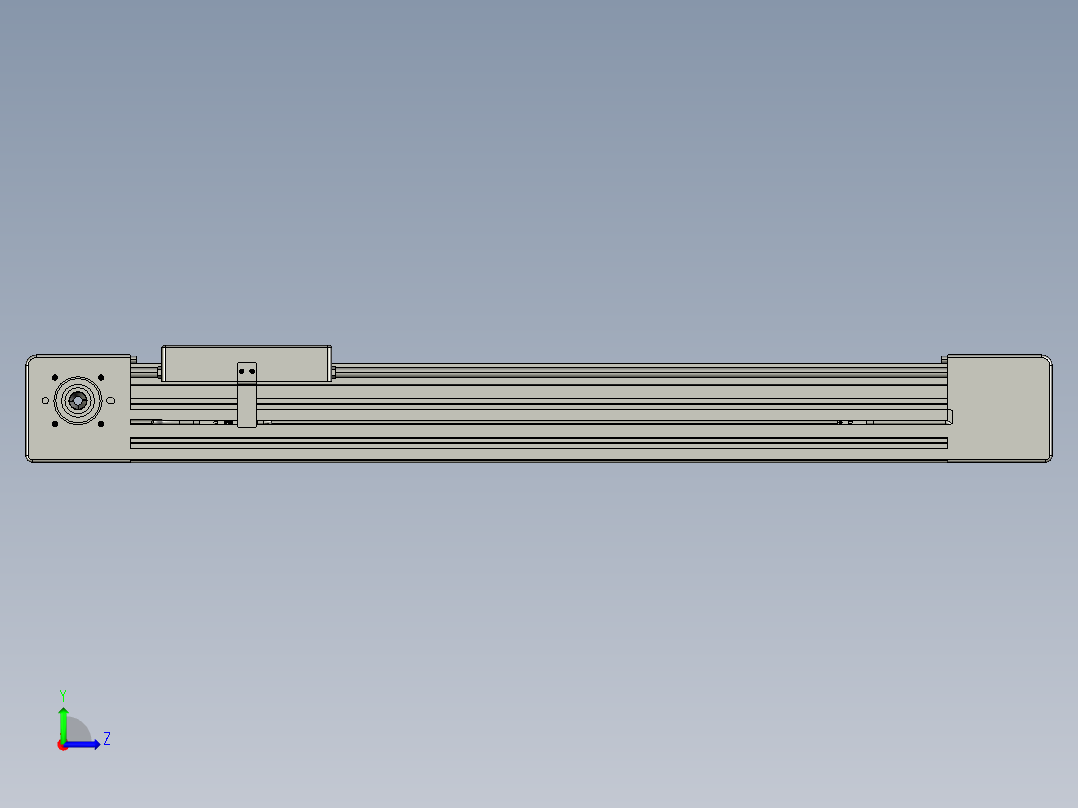 威洛博直线电机模组EB6-L140-S450-光轴左视图