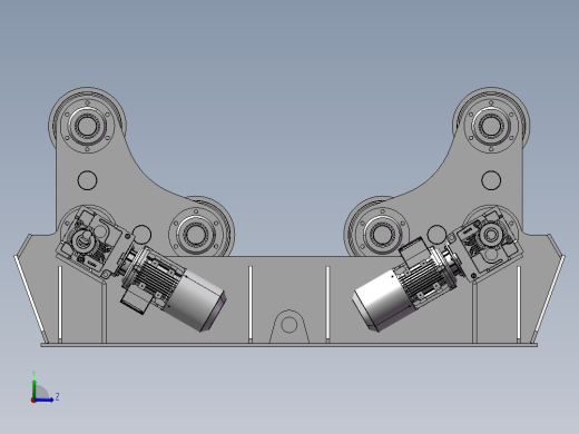 压力容器旋转器结构左视缩略图