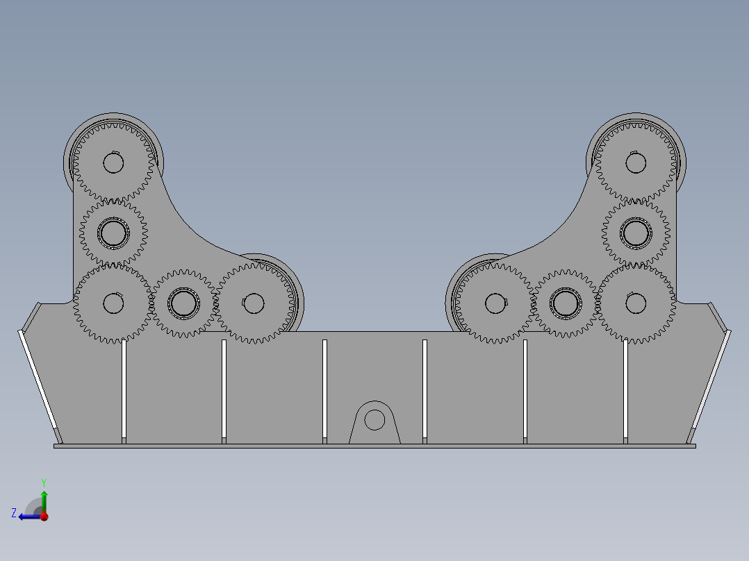 压力容器旋转器结构右视图
