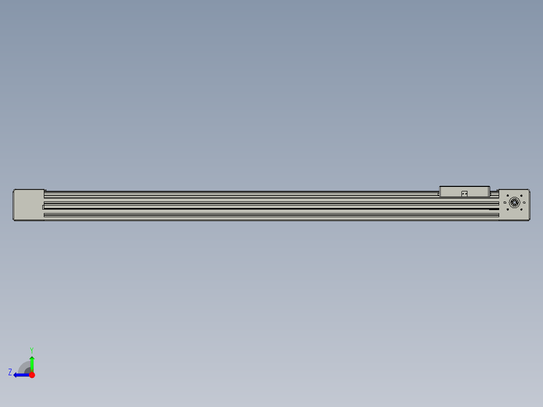 威洛博直线电机模组EB6-L140-S1000-光轴右视图