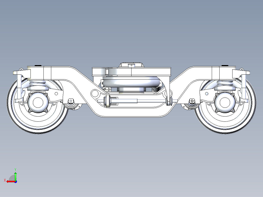 SW-160转向架后视图