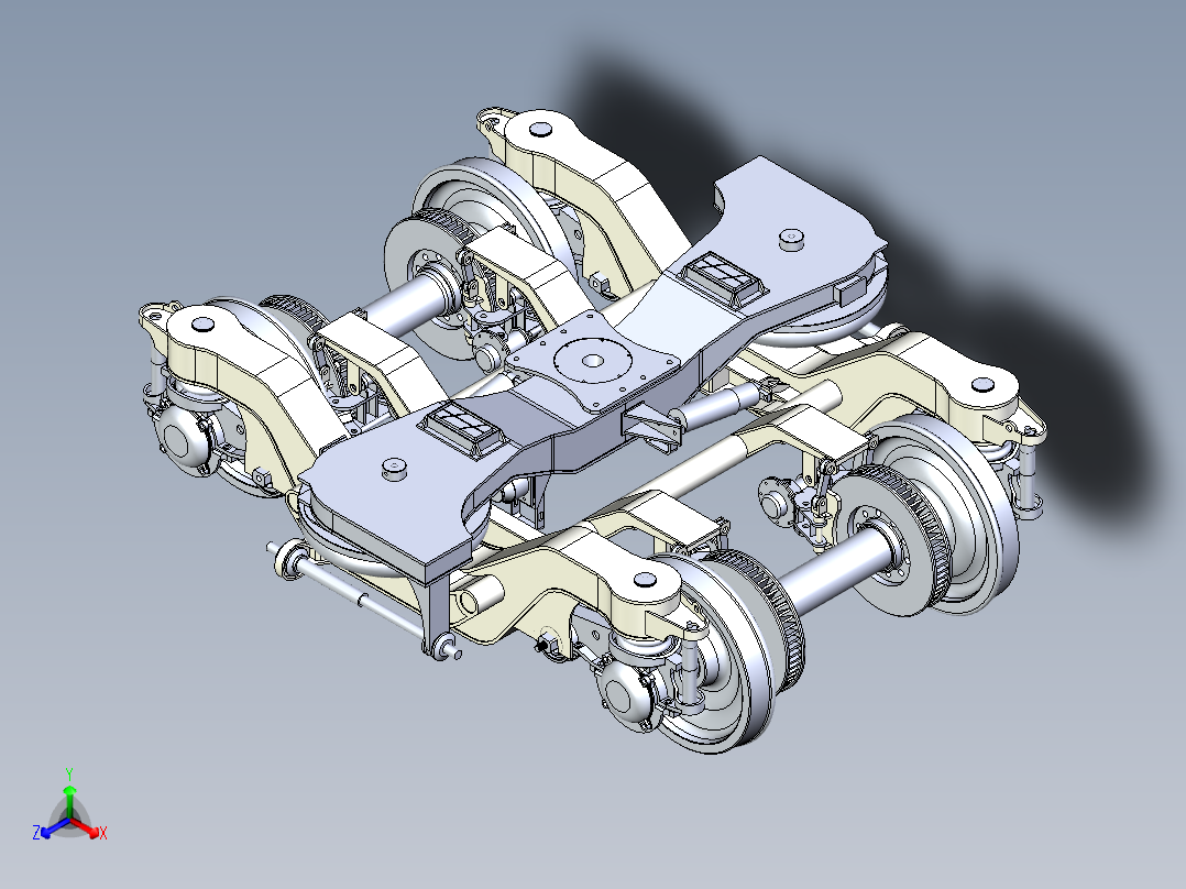 SW-160转向架正等轴测图