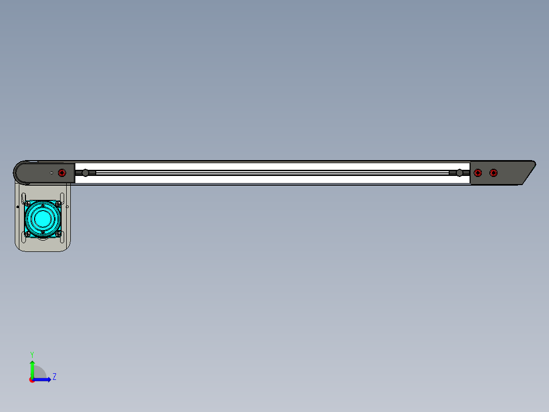 LE-XC4040-刀口输送右边驱动轻载皮带线-负载40kg左视图