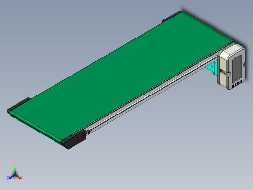 LE-XC4040-刀口输送右边驱动轻载皮带线-负载40kg正等轴测缩略图