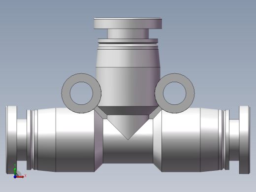 气动接头-T型三通APE4(4厘)前视缩略图