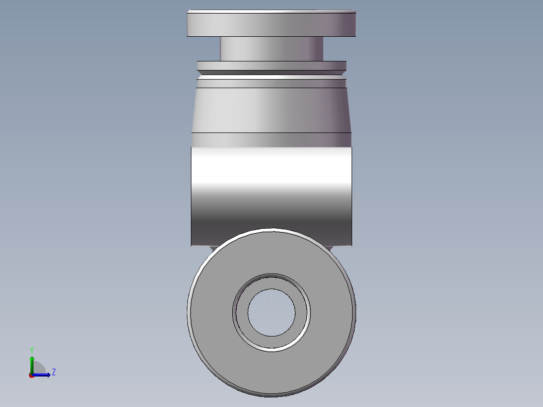 气动接头-T型三通APE4(4厘)左视图