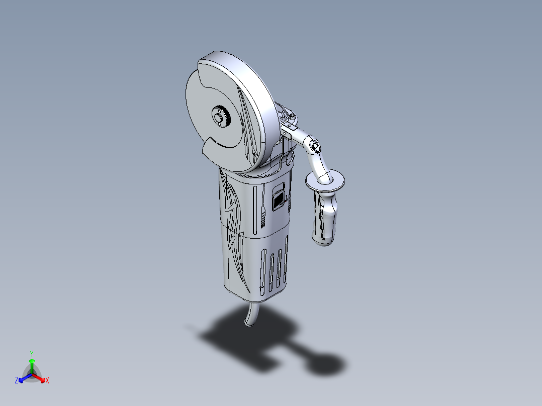手持式电动切割机三维模型