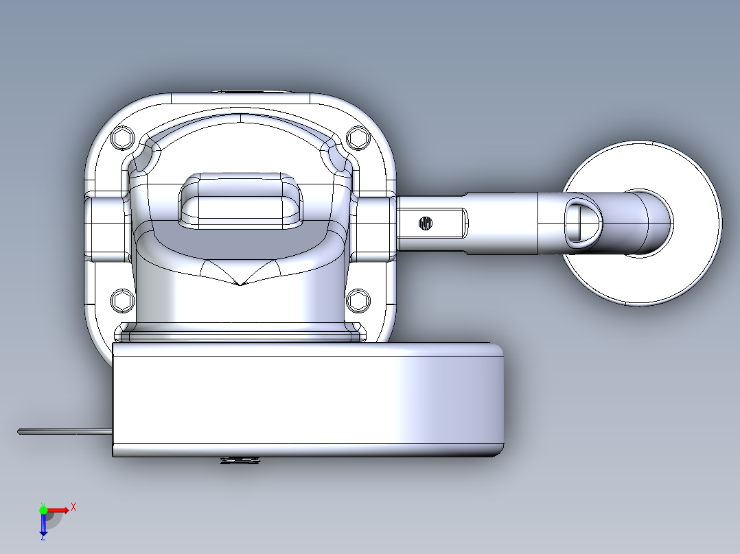 手持式电动切割机三维模型俯视图