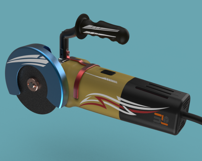 手持式电动切割机三维模型