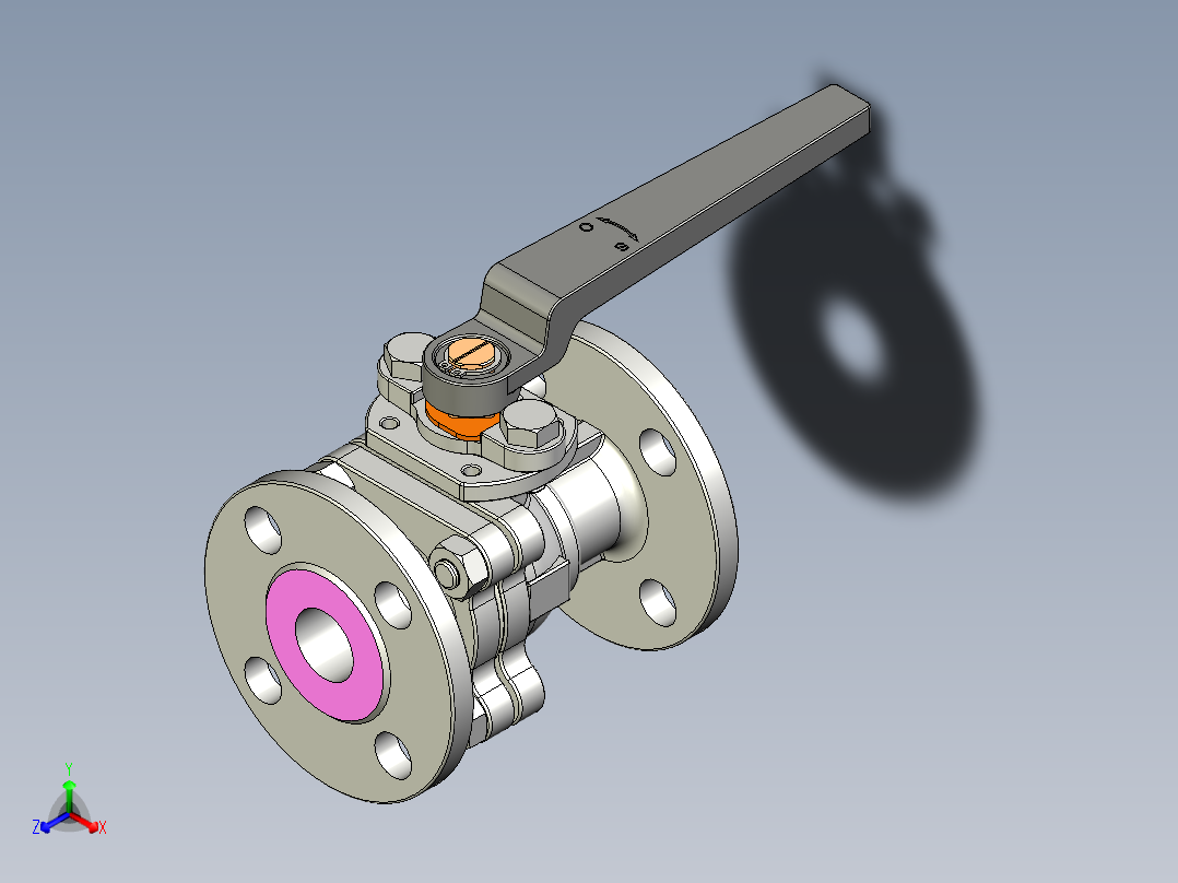管道手动球阀-水管开关阀-手动阀门User Library-MD52C150DN25-2主视图