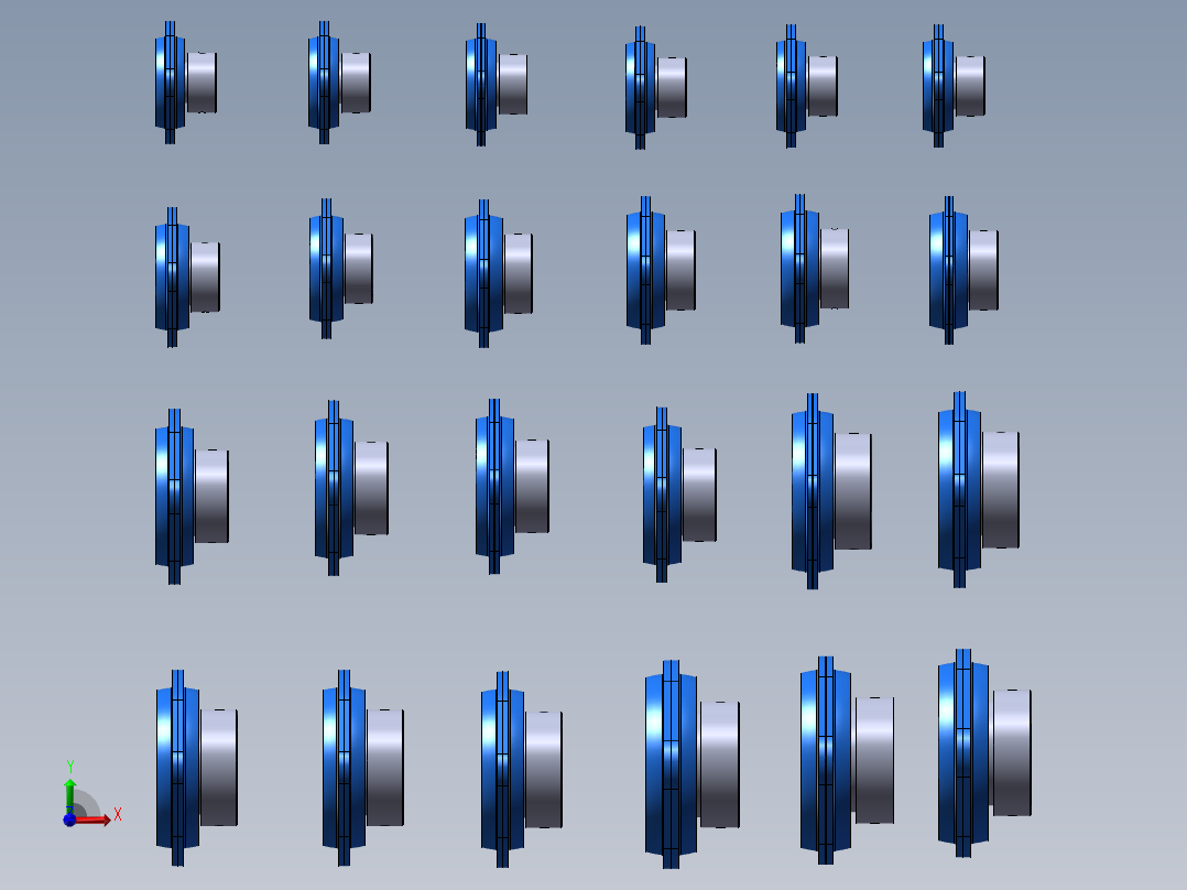24种SAPFL200带座轴承集合大全前视图