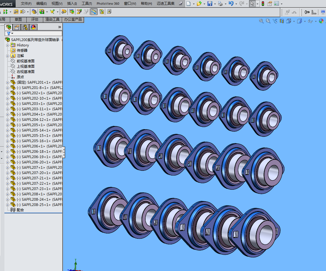 24种SAPFL200带座轴承集合大全