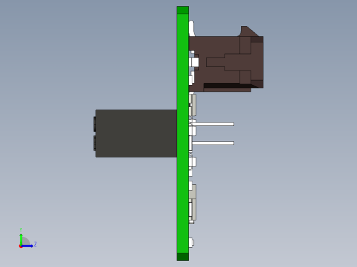 带有光传感器和检测电路的印刷电路板左视缩略图