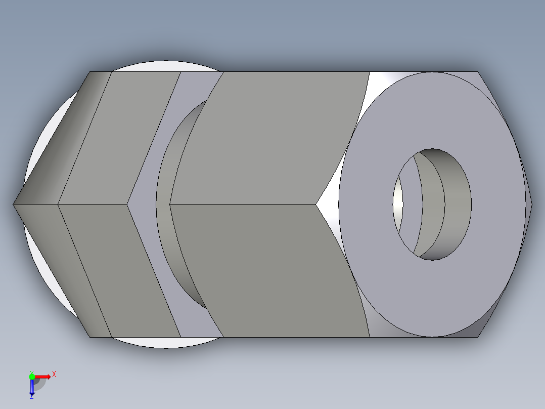 卡套式工业通用硬管接头EO_Adjustable_locknut_45_deg_elbow_VEE08SMCF俯视图