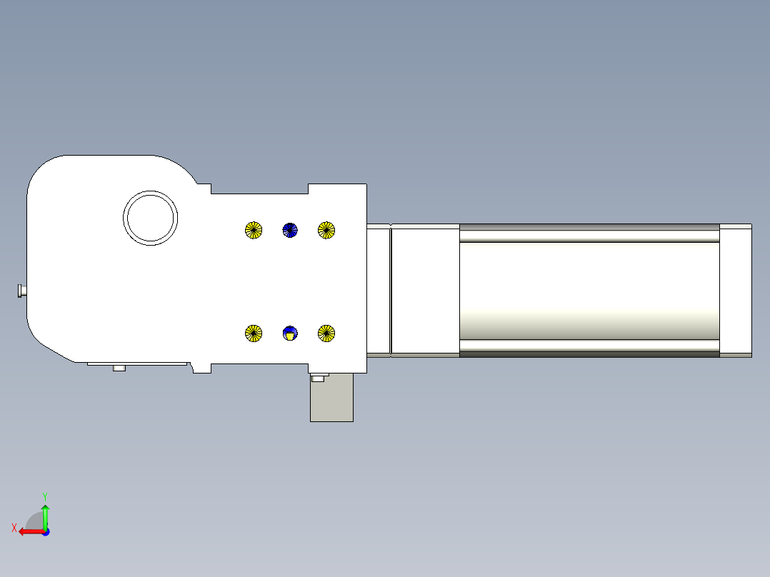 德克斯TUNKERS气缸数模KS_100_2_A00_T08_135GRAD后视图