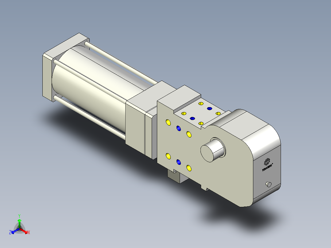 德克斯TUNKERS气缸数模KS_100_2_A00_T08_135GRAD正等轴测图