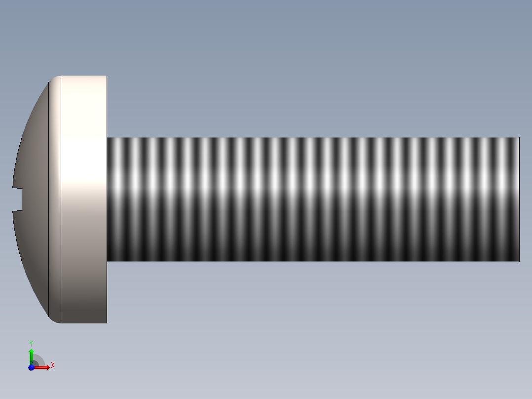螺丝 M6 十字盘头-M6x20 Screw head.SLDPRT前视图