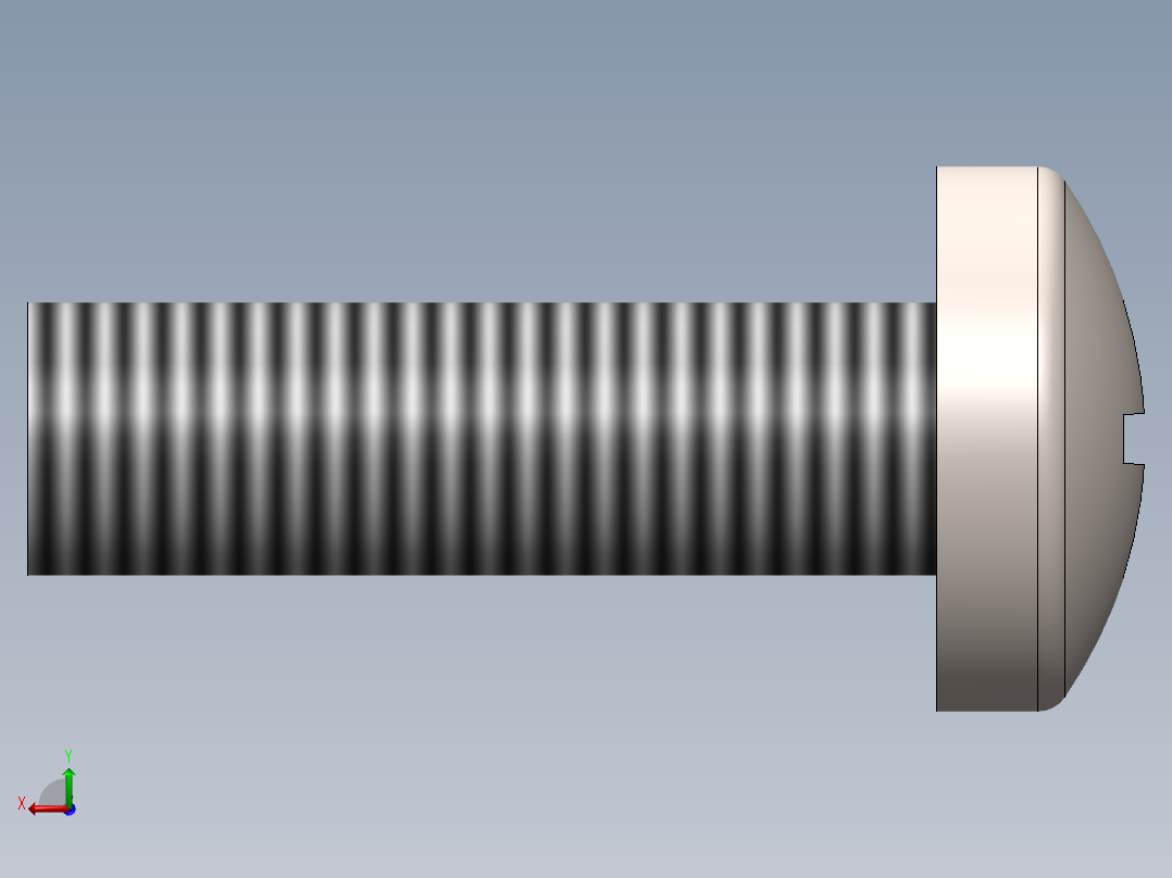 螺丝 M6 十字盘头-M6x20 Screw head.SLDPRT后视图
