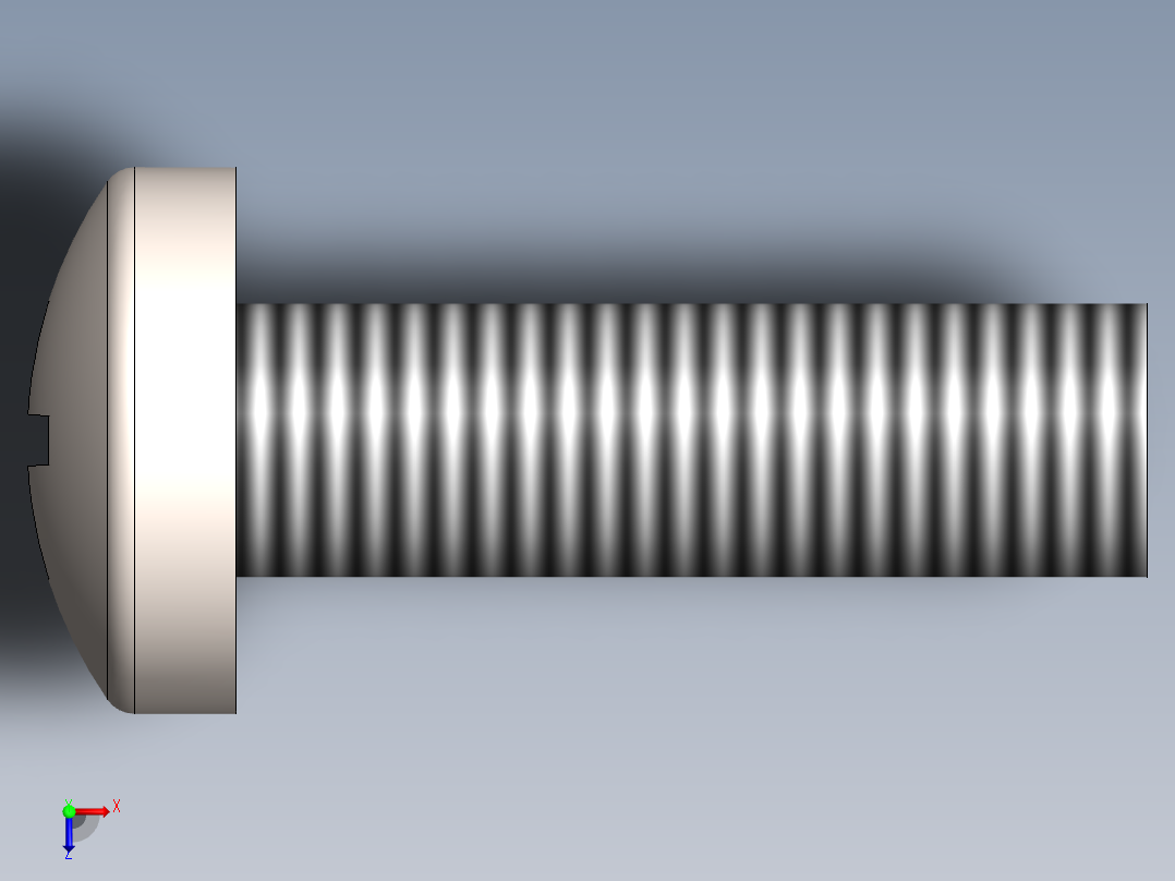 螺丝 M6 十字盘头-M6x20 Screw head.SLDPRT俯视图