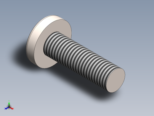 螺丝 M6 十字盘头-M6x20 Screw head.SLDPRT正等轴测缩略图