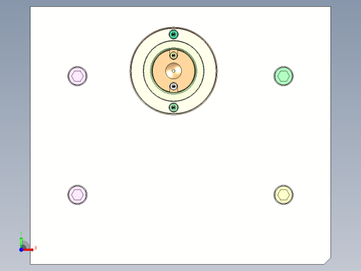 出钞机票口下盖（滑块带滑块抽芯）前视缩略图