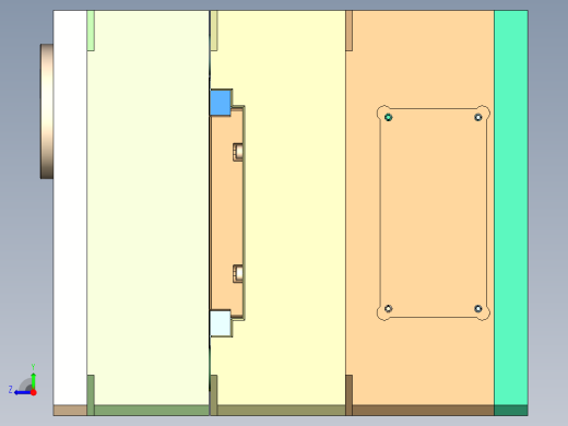出钞机票口下盖（滑块带滑块抽芯）右视缩略图