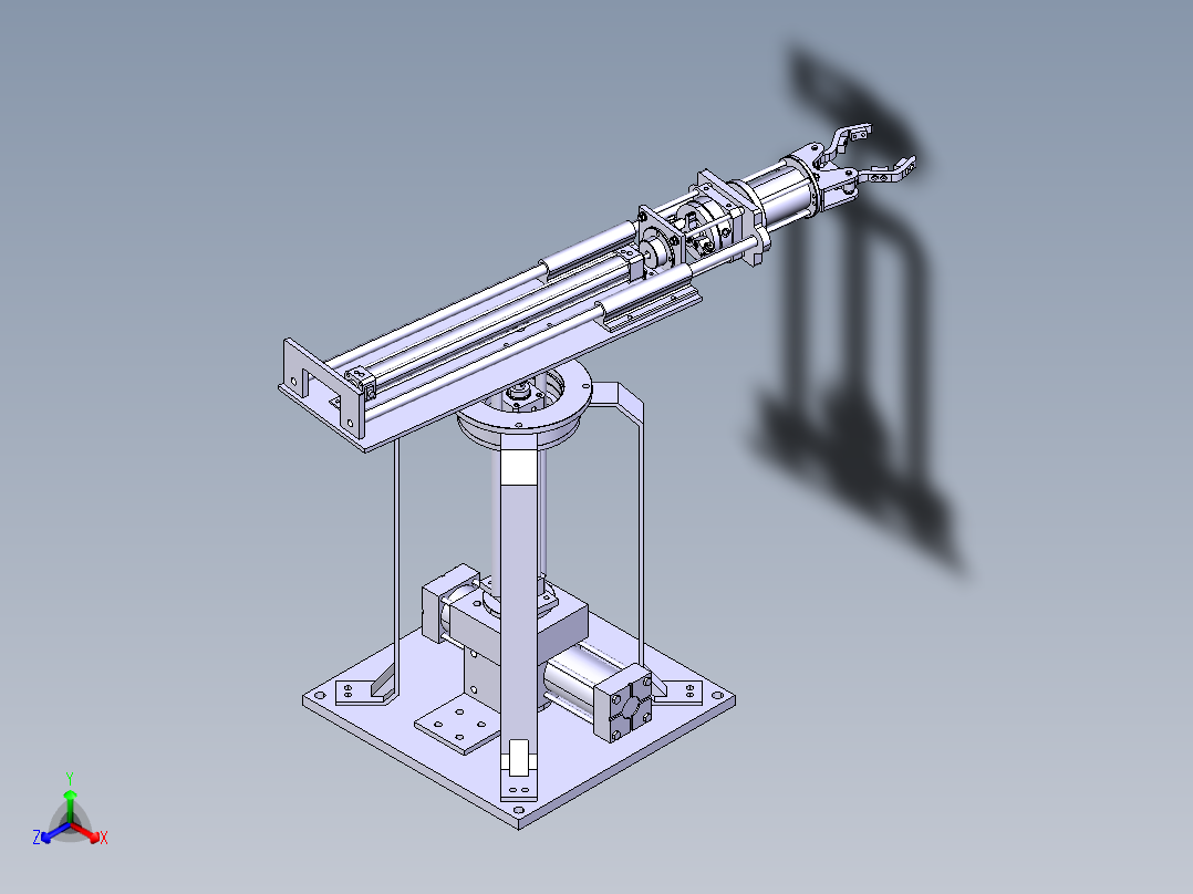上下料的气动机械手的设计-含三维catia