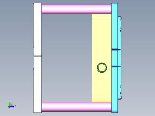 ZAZ00-Aam-A-笔记本CNC工装夹具三维模型CNC4-0209左视缩略图