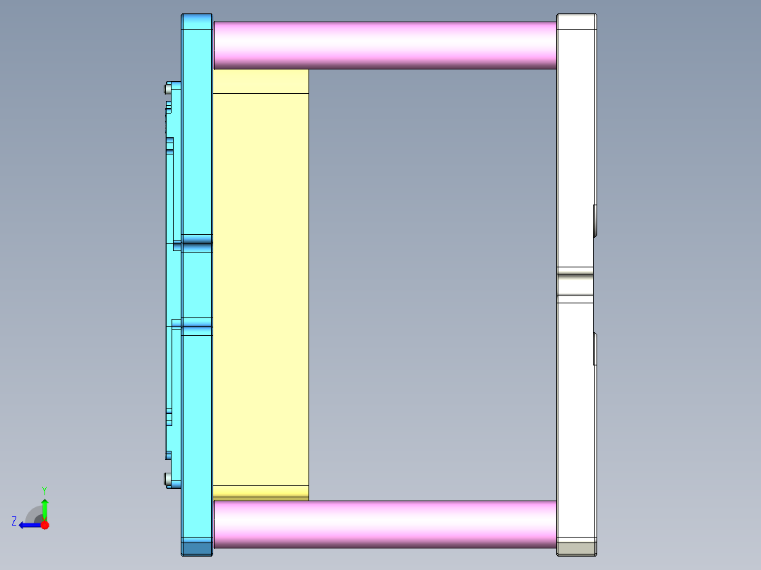 ZAZ00-Aam-A-笔记本CNC工装夹具三维模型CNC4-0209右视图