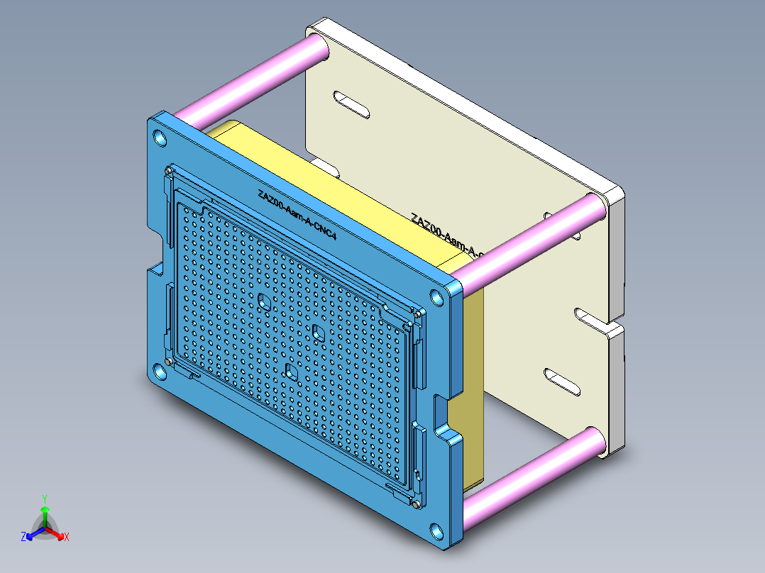 ZAZ00-Aam-A-笔记本CNC工装夹具三维模型CNC4-0209正等轴测图