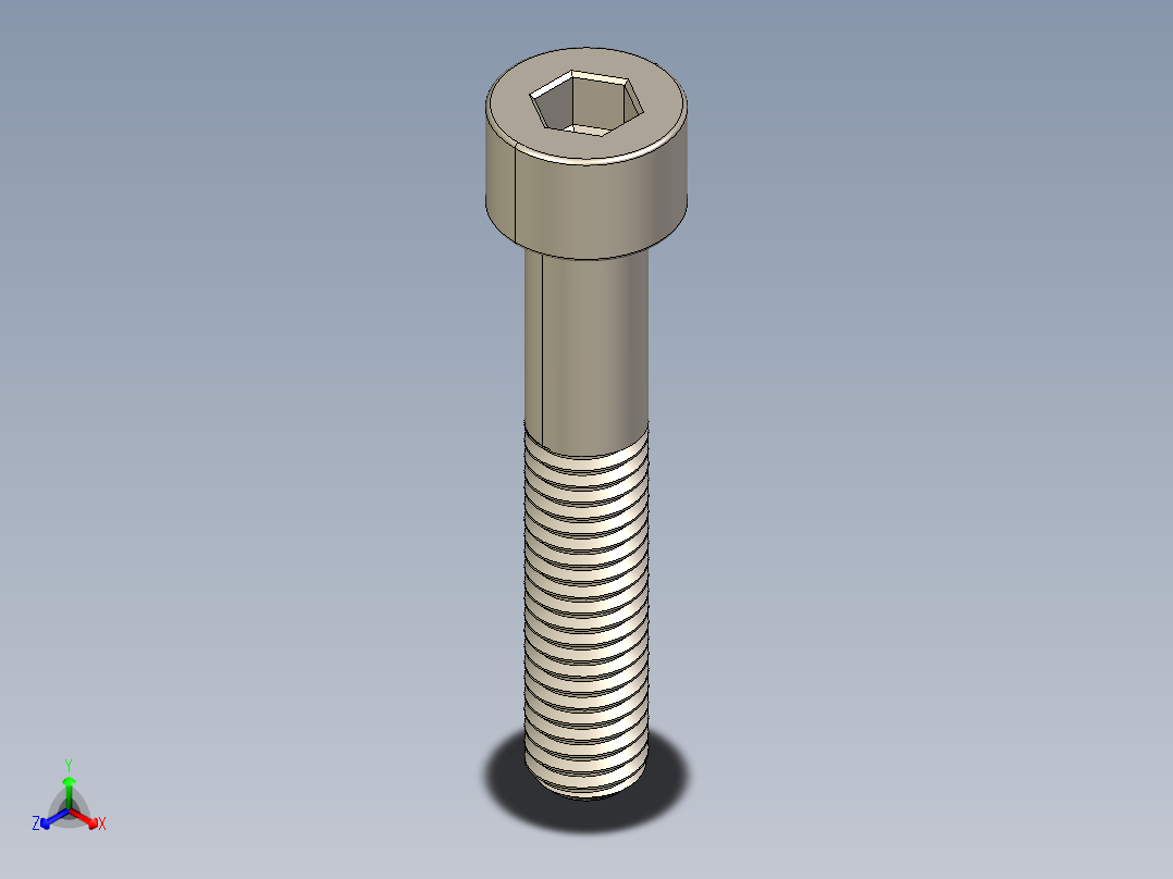 Screw_DIN_912_M8x45_A2.STEP公制内六角螺钉主视图