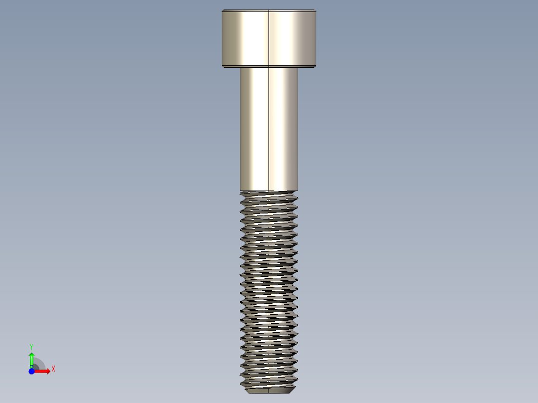 Screw_DIN_912_M8x45_A2.STEP公制内六角螺钉前视图