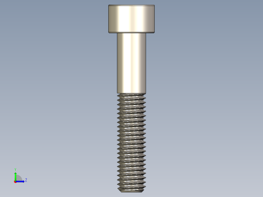 Screw_DIN_912_M8x45_A2.STEP公制内六角螺钉左视缩略图