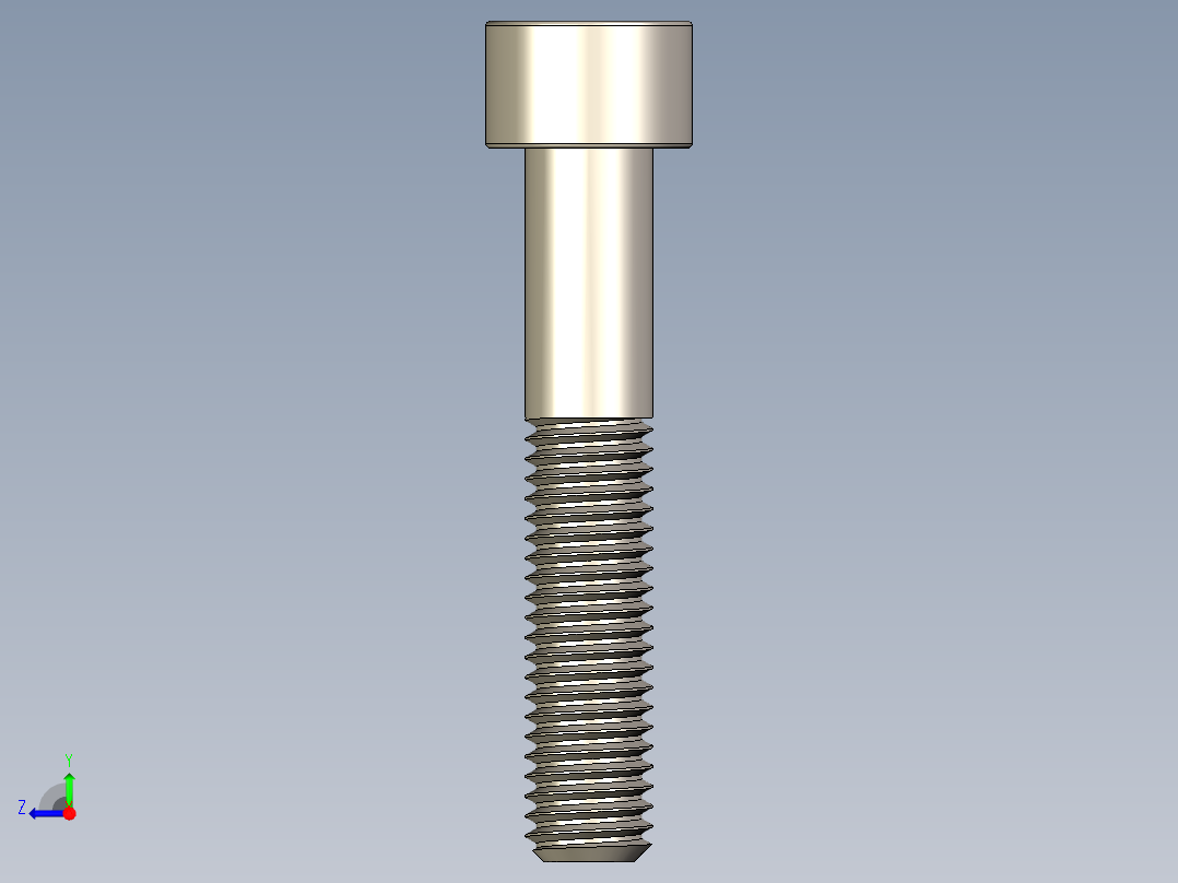 Screw_DIN_912_M8x45_A2.STEP公制内六角螺钉右视图