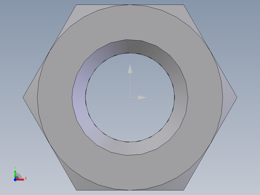细牙I型六角薄螺母  M8×1.25前视图