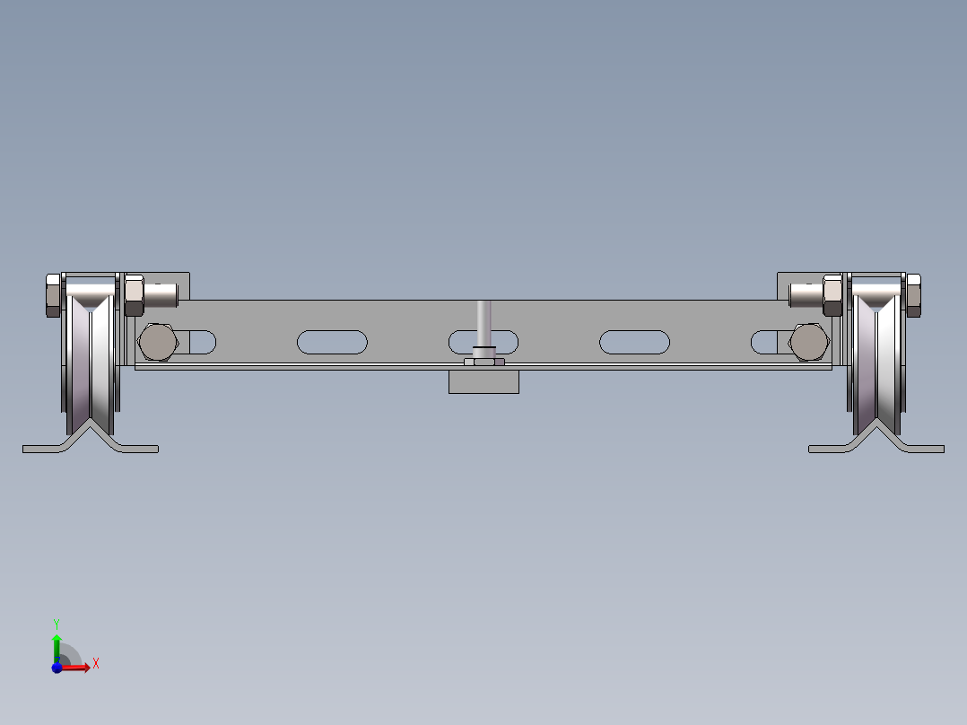 V型轨道车前视图