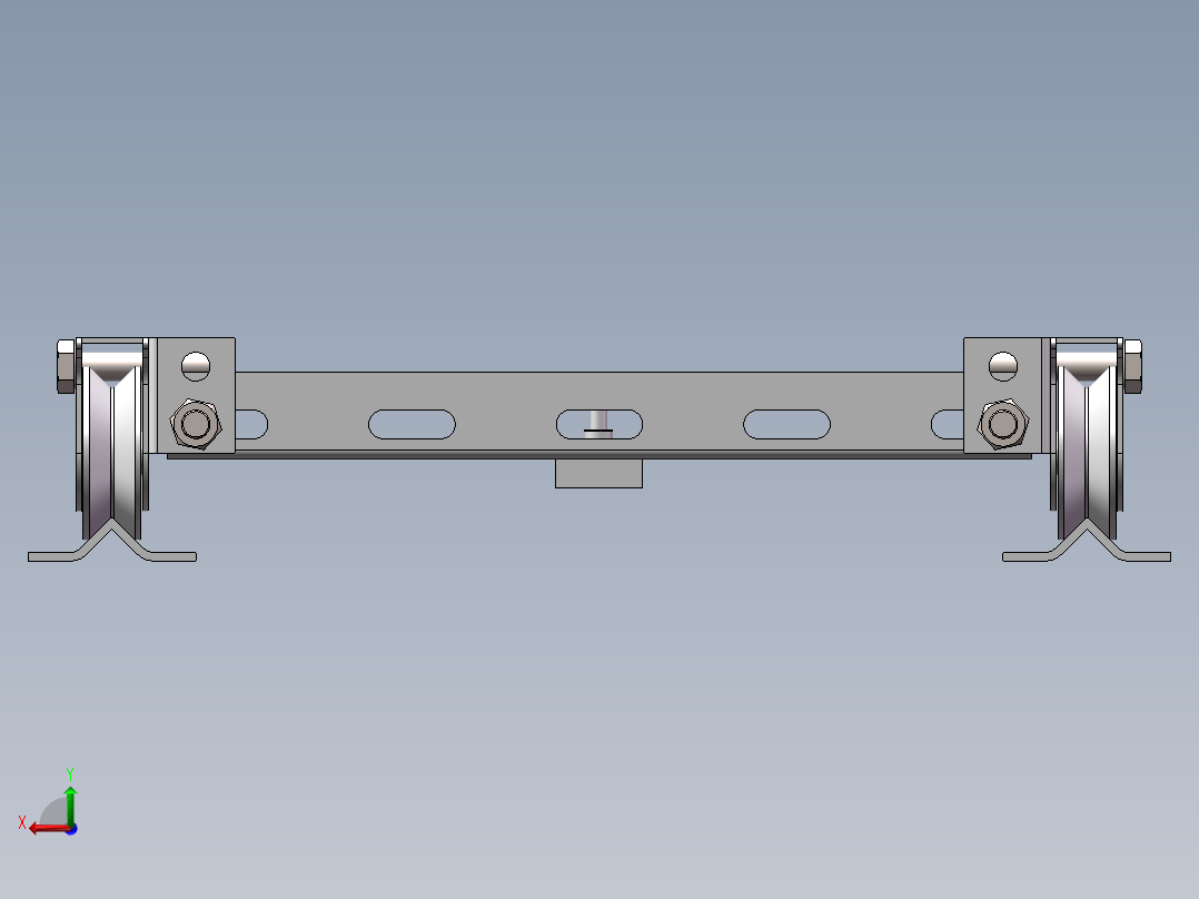 V型轨道车后视图