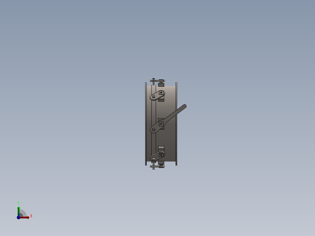 离心风机进水阀前视图