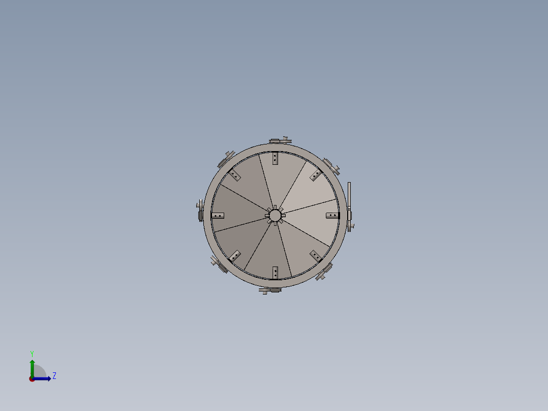 离心风机进水阀左视图