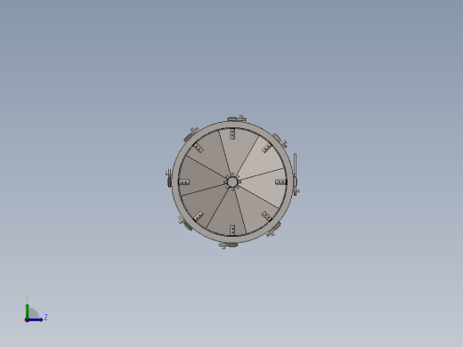 离心风机进水阀左视缩略图
