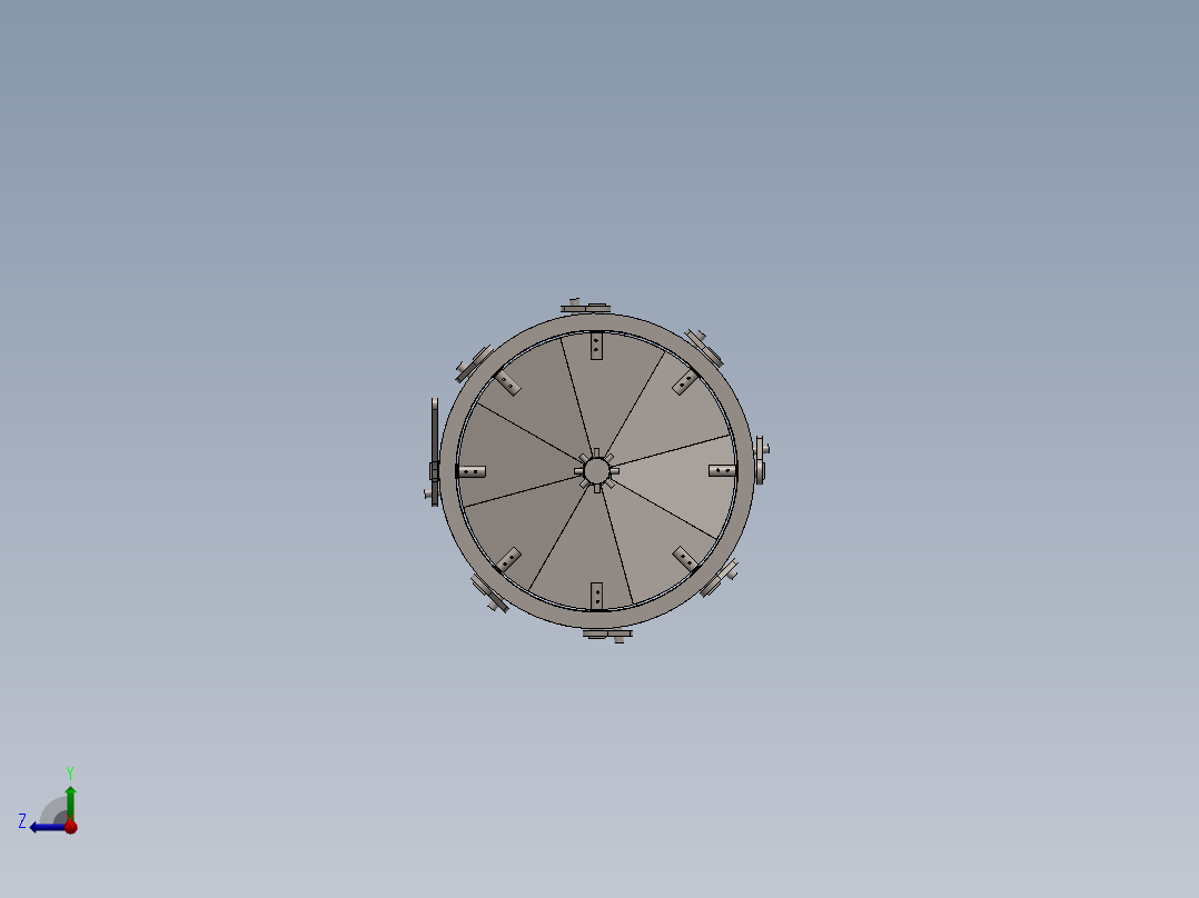 离心风机进水阀右视图