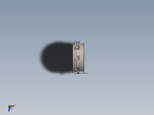 离心风机进水阀俯视缩略图