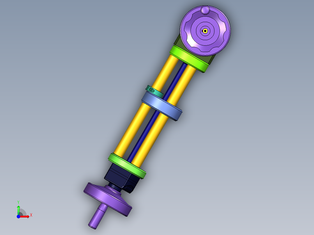 手动Z向X向调整机构前视图