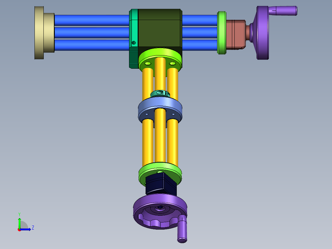 手动Z向X向调整机构左视图